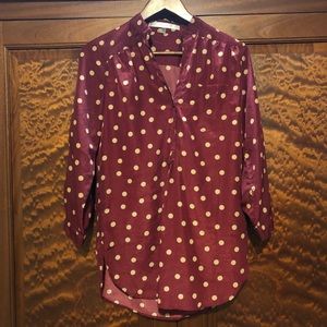 ModCloth polka dot blouse- medium GUC